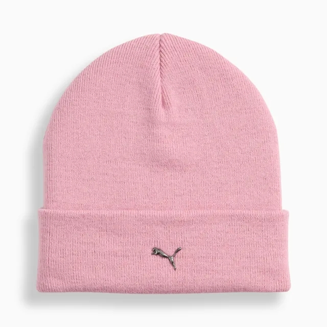Metal PUMA Cat High Crown Beanie Hat, Poised Pink