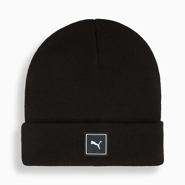PUMA Wardrobe Essentials High Crown Beanie Hat, Black