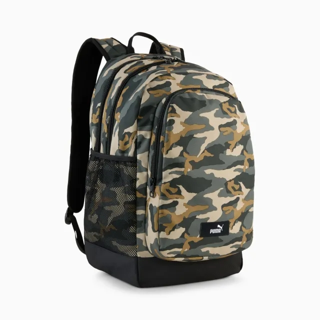 PUMA Academy 29L All-Over Print Backpack, Black/Camouflage