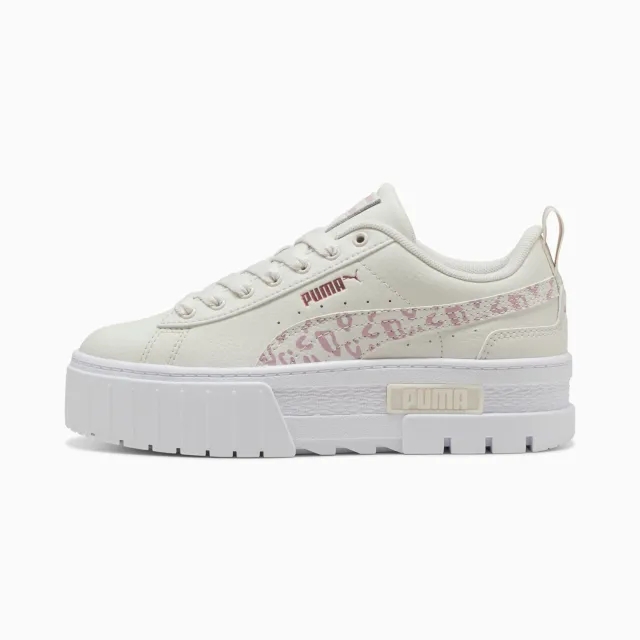PUMA Mayze Wild Youth Trainers, Vapor Grey/Mauve Mist, size 3