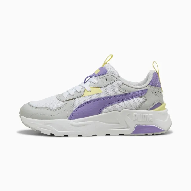 PUMA Trinity Lite Sneakers Youth, White/Lavender Alert/Glacial Grey, size 3