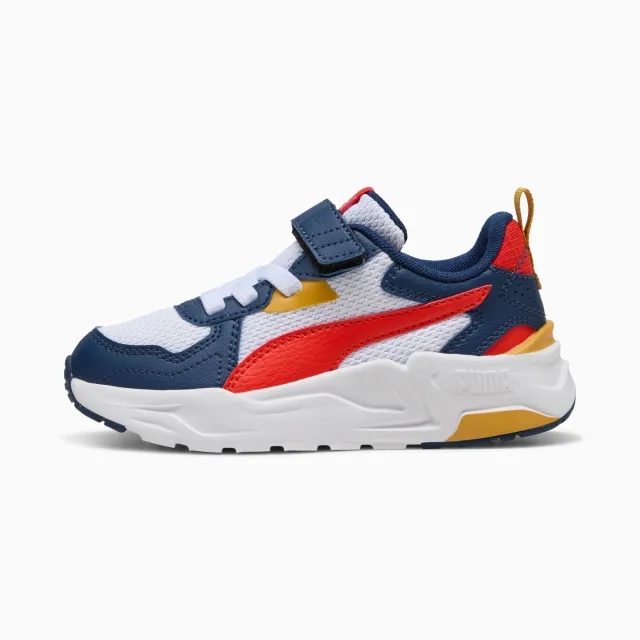 PUMA Trinity Lite Sneakers Kids, White/Fierce Red/Persian Blue, size 1