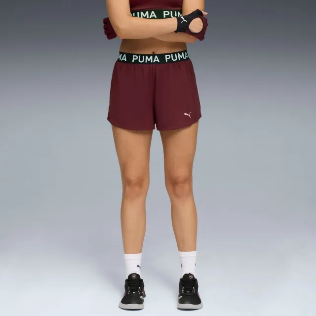 PUMA Strong 3" Knit Shorts Women, Ruby Shimmer, size 3XL