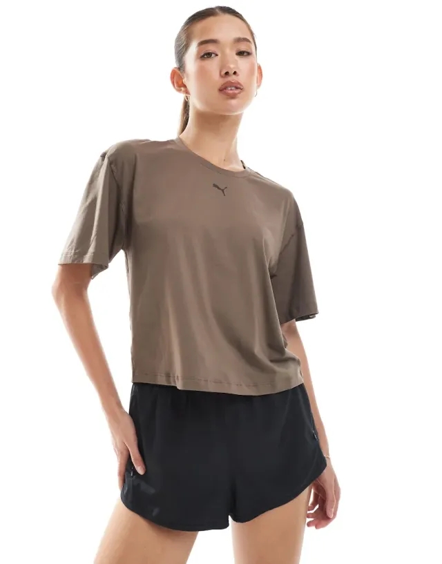 PUMA Cloudspun Relaxed Tee Women, Flat Bronze, size 3XL