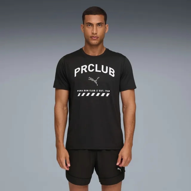 PUMA Run Club Graphic Mesh T-Shirt Men, Black, size 3XL