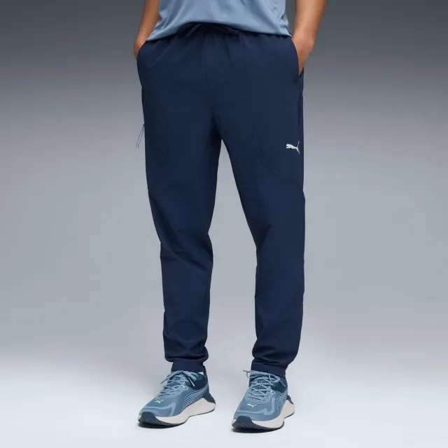 PUMA Flex Stretch Woven Training Pants, Dark Blue, size Large