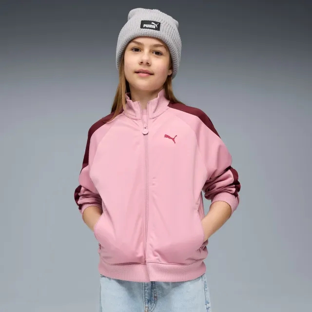 PUMA T7 Always On Track Jacket Youth, Poised Pink, size 11-12 Youth