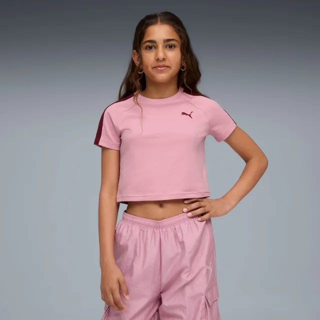 PUMA T7 Baby T-Shirt Youth, Poised Pink, size 11-12 Youth