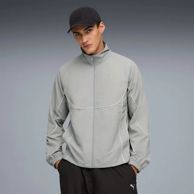 PUMAtech Track Jacket Men, Grey Echo/White, size Large