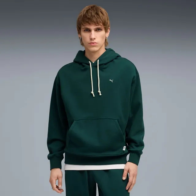 PUMA MMQ Hoodie Men, Green Terrain, size Large