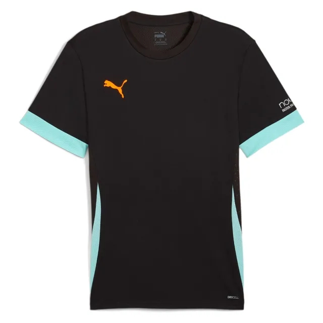 PUMA Individual Padel Jersey Men, Black/Heat Fire/Safe Lake, size 3XL