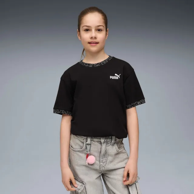 PUMA Essentials Graphic Animal Relaxed T-Shirt Youth, Black, size 11-12 Youth
