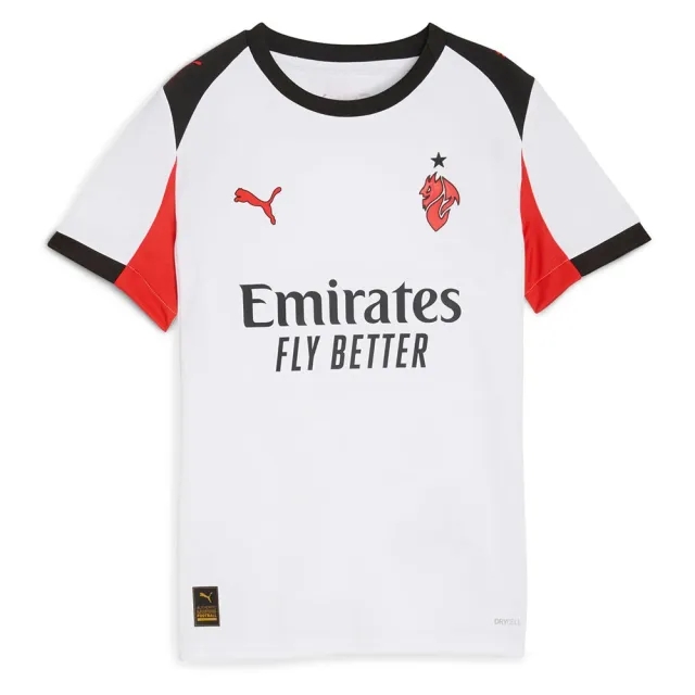 PUMA AC Milan 25/26 Away Jersey Youth, White/For All Time Red, size 11-12 Youth