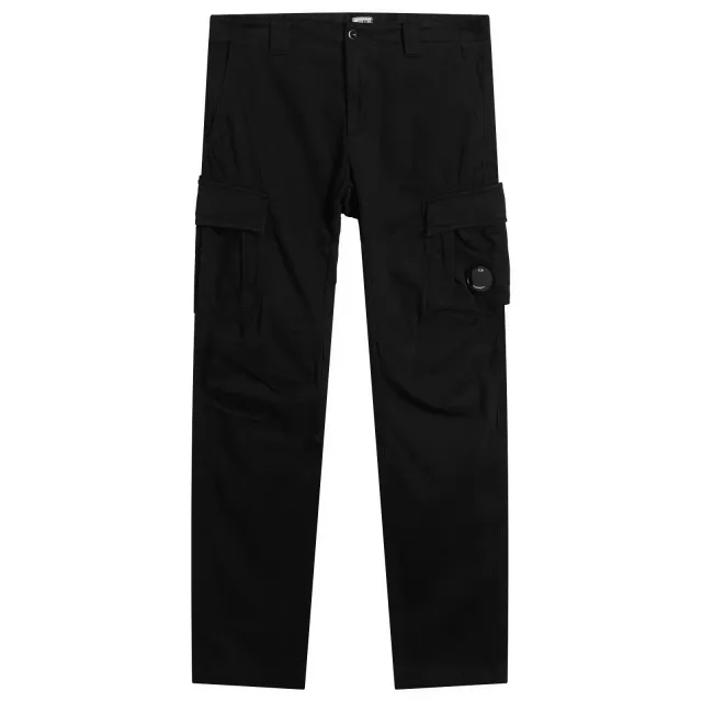 C.P. Company Men's Stretch Sateen Cargo Pants Black