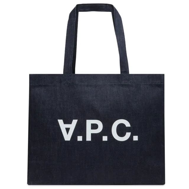 A.P.C. Men's Daniela Denim Shopping Tote Indigo