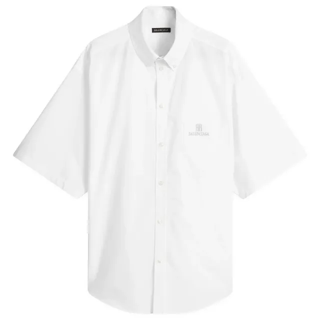 Balenciaga Men's Large Fit Shirt White