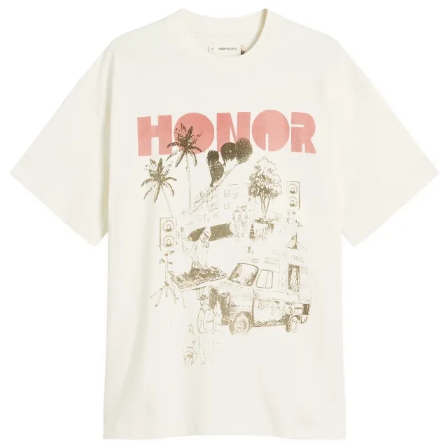 Honor the Gift Men's Block Party T-Shirt Bone