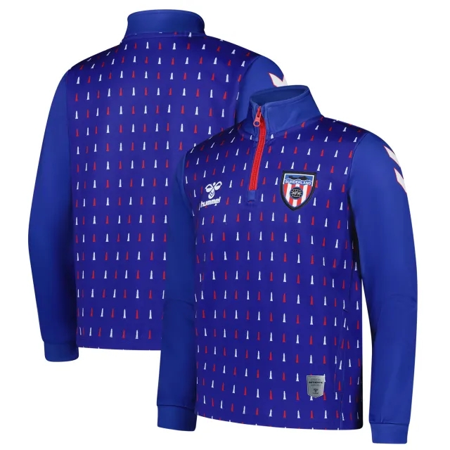 Sunderland Hummel Away Pre-Match Half Zip - Blue - Kids