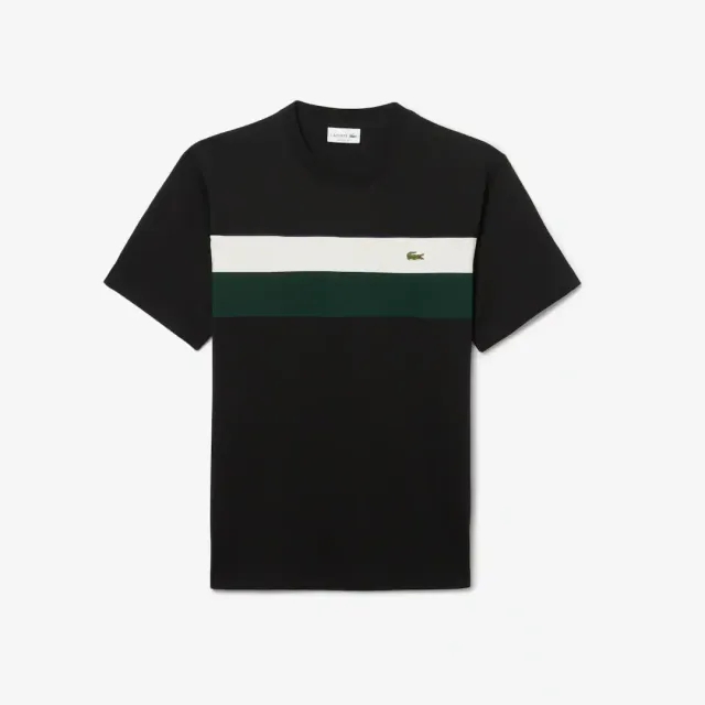Lacoste Jersey Colour-Block T-shirt - Black / White / Green