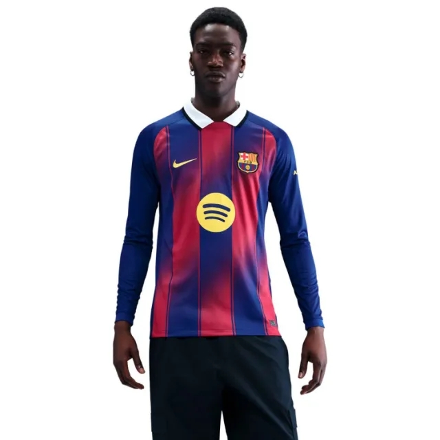 Barcelona Home Shirt 2025/26 Long Sleeves - ['Blue']