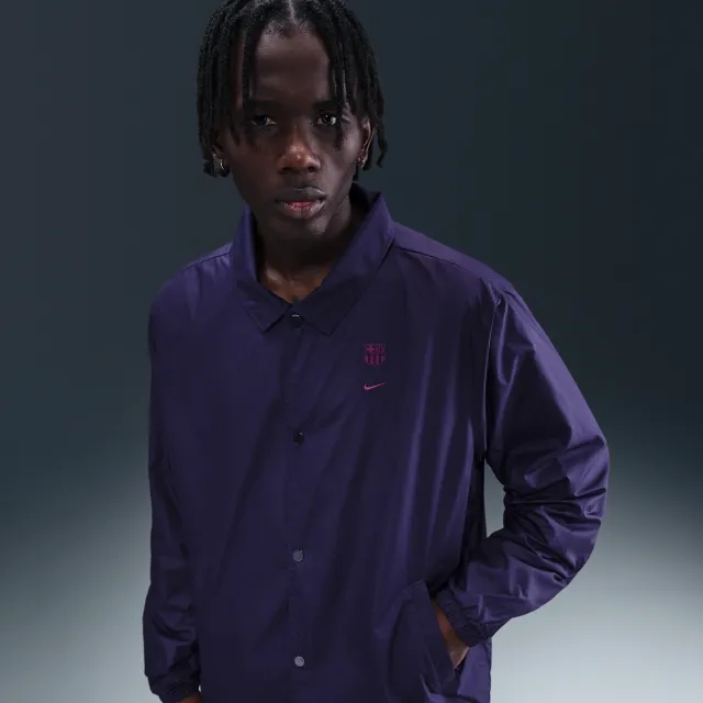 F.C. Barcelona Club Men's Nike Football Coaches' Jacket - Imperial Purple