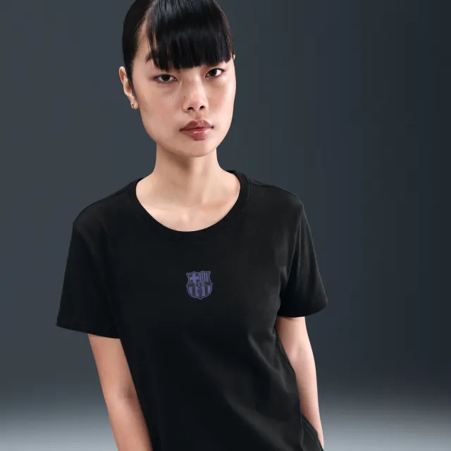 F.C. Barcelona Women's Nike Football T-Shirt - Black