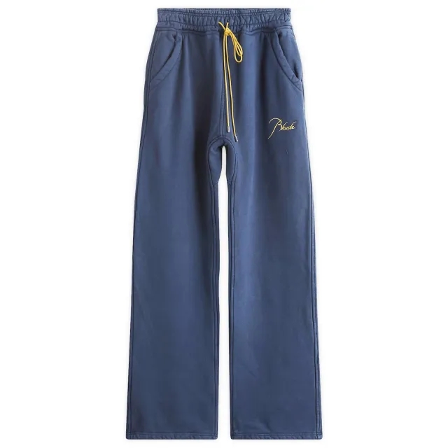 Rhude Men's Classique Sweat Pants Navy/Yellow