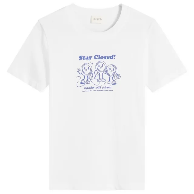 Closed Women's Stay Closed Women's Button Print T-Shirt White