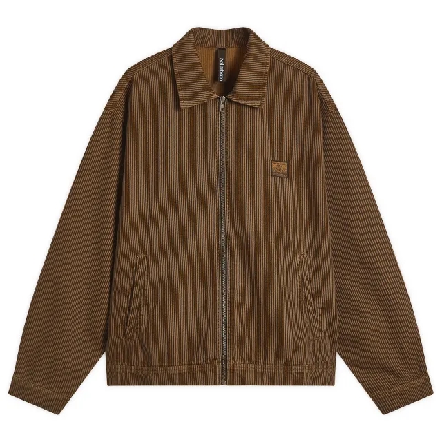 No Problemo Men's Striped Nayoko Jacket Brown