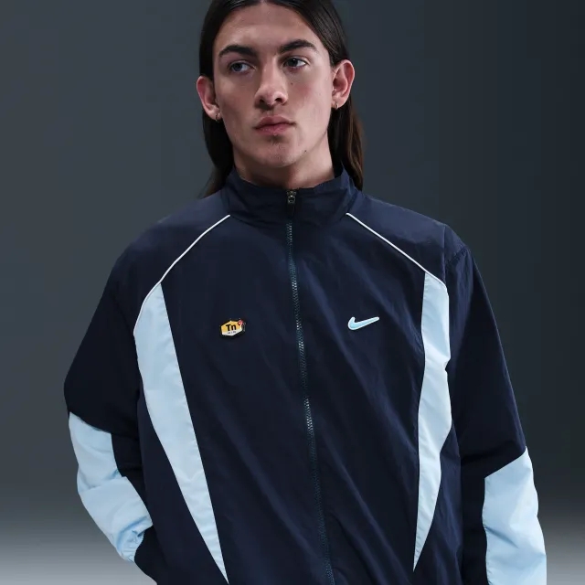 Nike Sportswear Men's Woven Track Jacket - Blue - Nylon