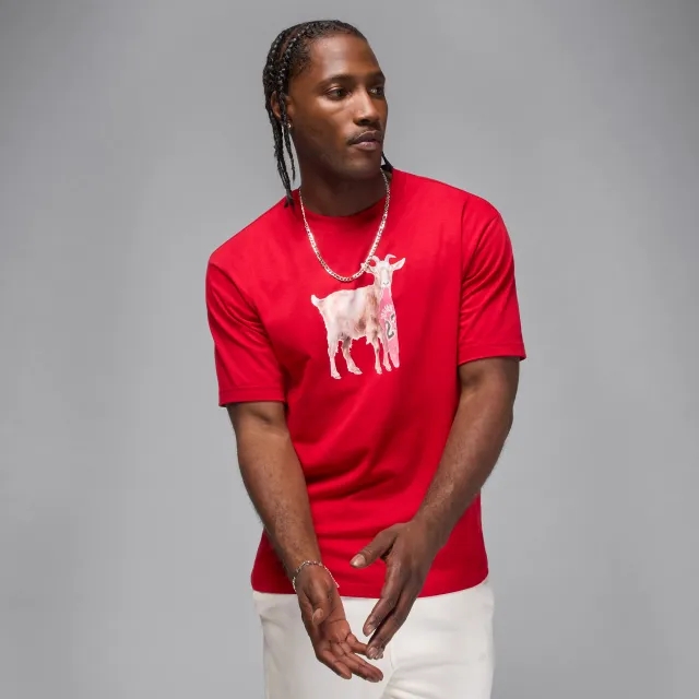 Nike Jordan Men's T-Shirt - Red - Cotton
