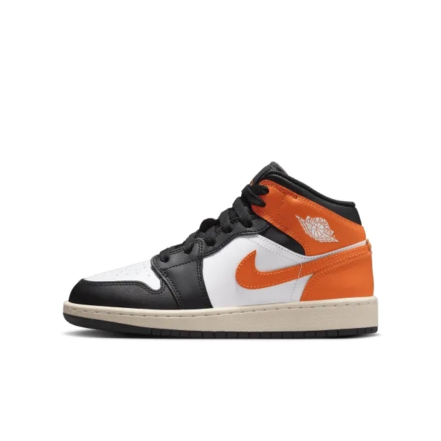 Nike Air Jordan 1 Mid Older Kids' Shoes - Orange