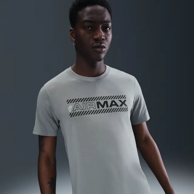 Nike Air Max Men's T-Shirt - Grey - Cotton