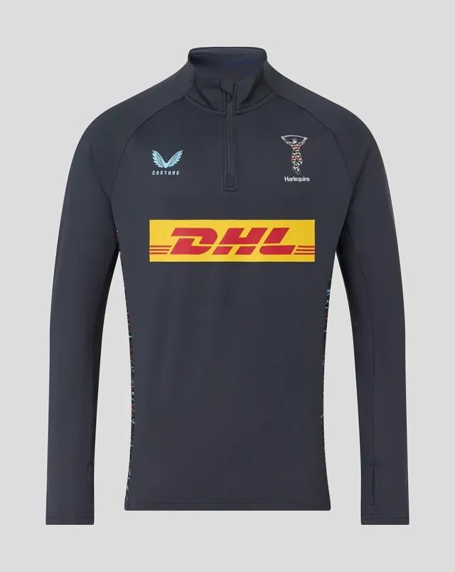 Castore Harlequins Men's 25/26 Training 1/4 Zip - Sky Blue