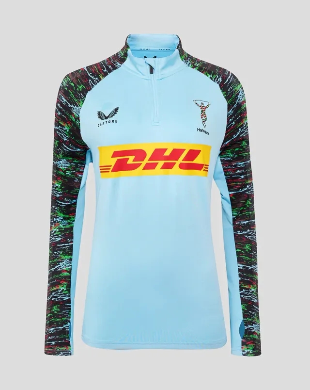 Castore Harlequins Women's 25/26 Training 1/4 Zip - Sky Blue