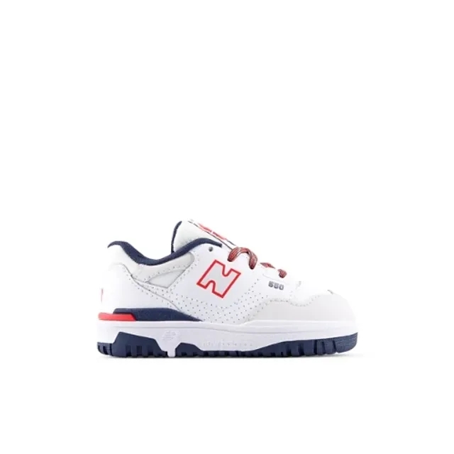 New Balance Infants' 550 in White/Red Synthetic