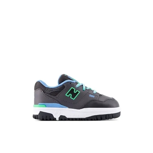 New Balance Infants' 550 in Black/Green Synthetic