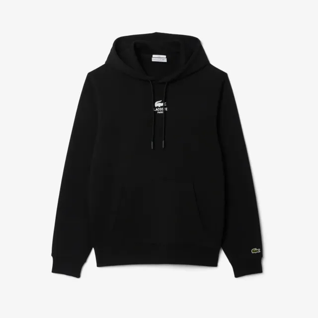 Lacoste Print Hoodie - Noir
