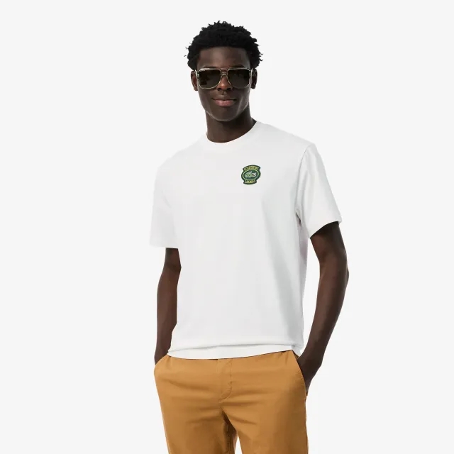 Lacoste Cotton Badge T-shirt - White