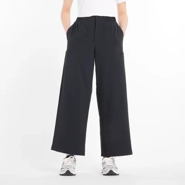 New Balance Women's NB Grey Wide Pant in Black Nylon