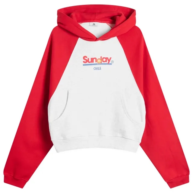 SUNDAYFRUITMARKET Women's Sunday Ranglan Hoodie Red