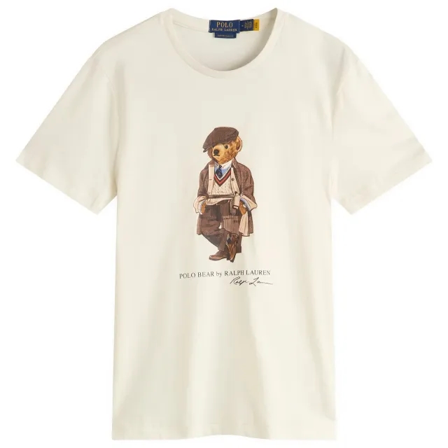 Polo Ralph Lauren Men's Heritage Bear T-Shirt Deckwash White
