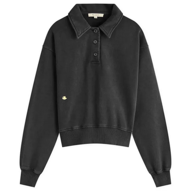 JW Anderson Women's Polo Sweatshirt Washed Black