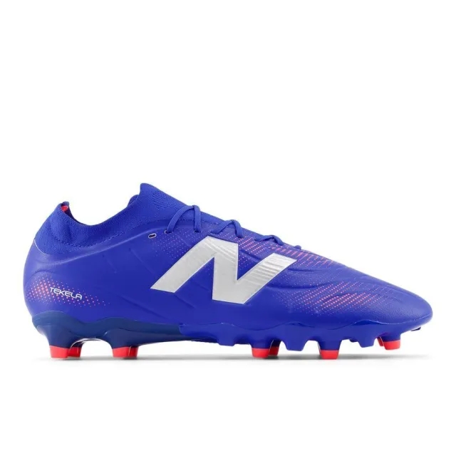 New Balance Unisex TEKELA TEAM LOW LACED FG V5 in Blue/Red/Grey Synthetic