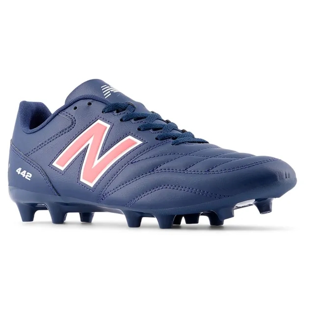 New Balance Men's 442 ACADEMY FG V2 in Blue/Grey/Red Synthetic