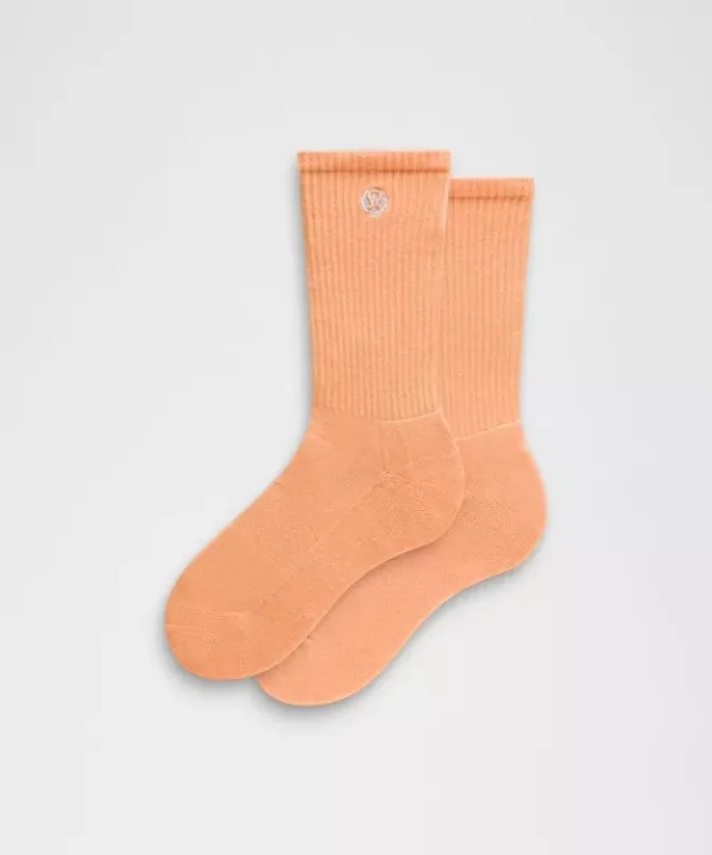 lululemon – Unisex Daily Essential Crew Socks – Color Orange – Size L