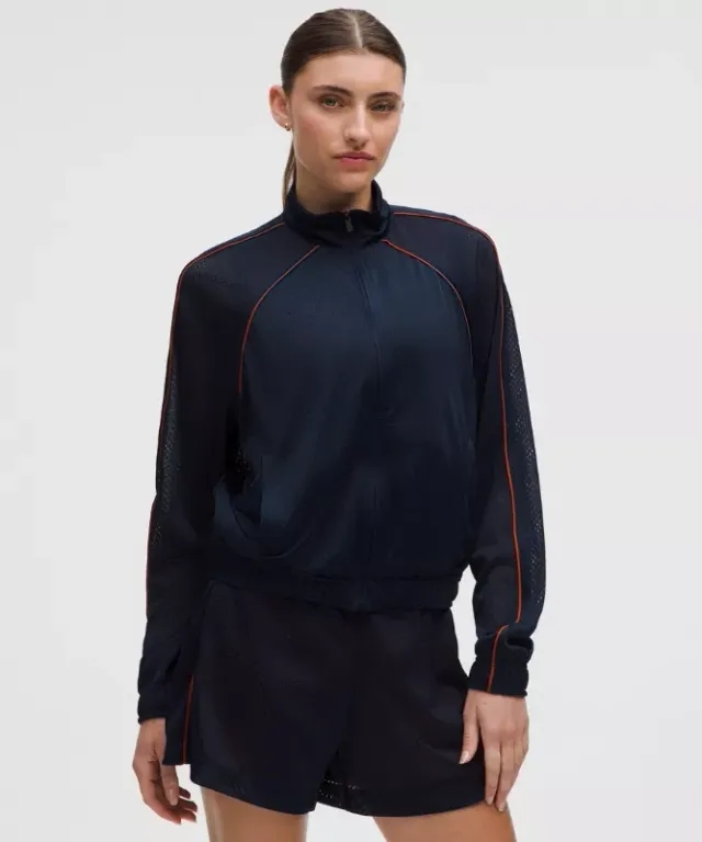 lululemon – Women's Full-Zip Training Jacket – Color Blue/Orange – Size L