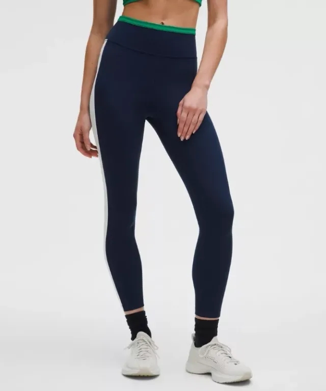 lululemon – Women's Nulu Super-High-Rise Tight Leggings Retro Remix Set – 25" – Color Blue/White/Green – Size 0