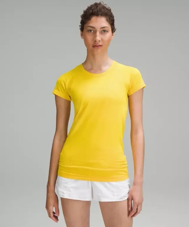 lululemon – Women's Swiftly Tech Short-Sleeve Shirt 2.0 Hip Length – Color Yellow – Size 10