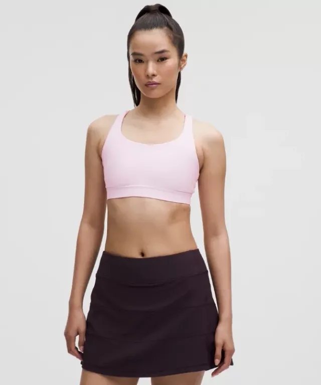 lululemon – Women's Energy Sports Bra Medium Support, B-D Cups – Color Pink – Size 10